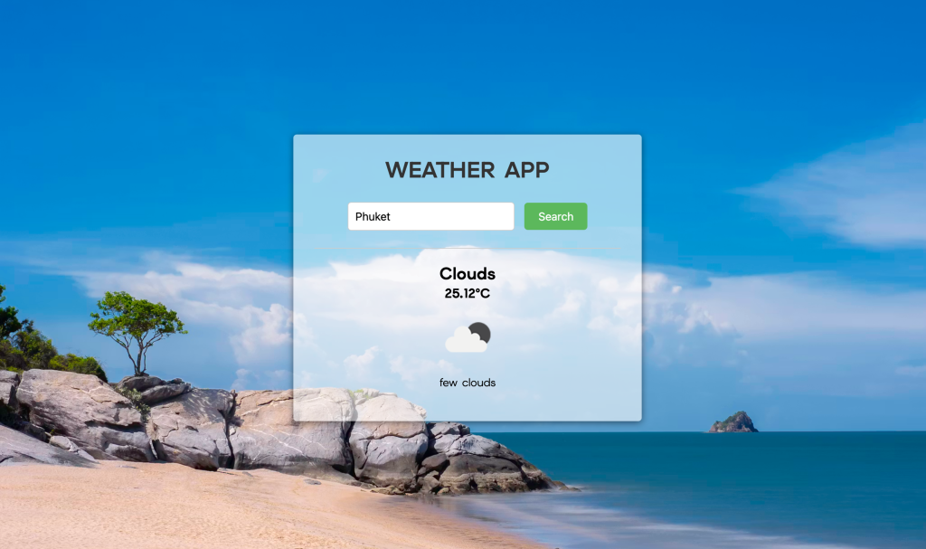 weather app - web developer portfolio